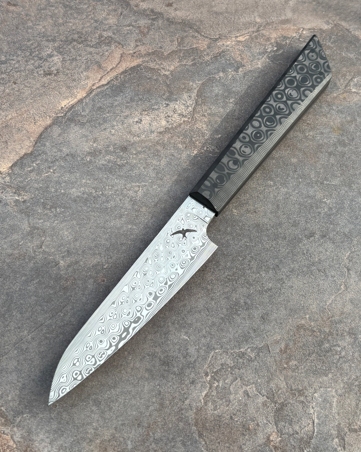 125 x 32mm Petty Damasteel Rose & Fatcarbon Uni