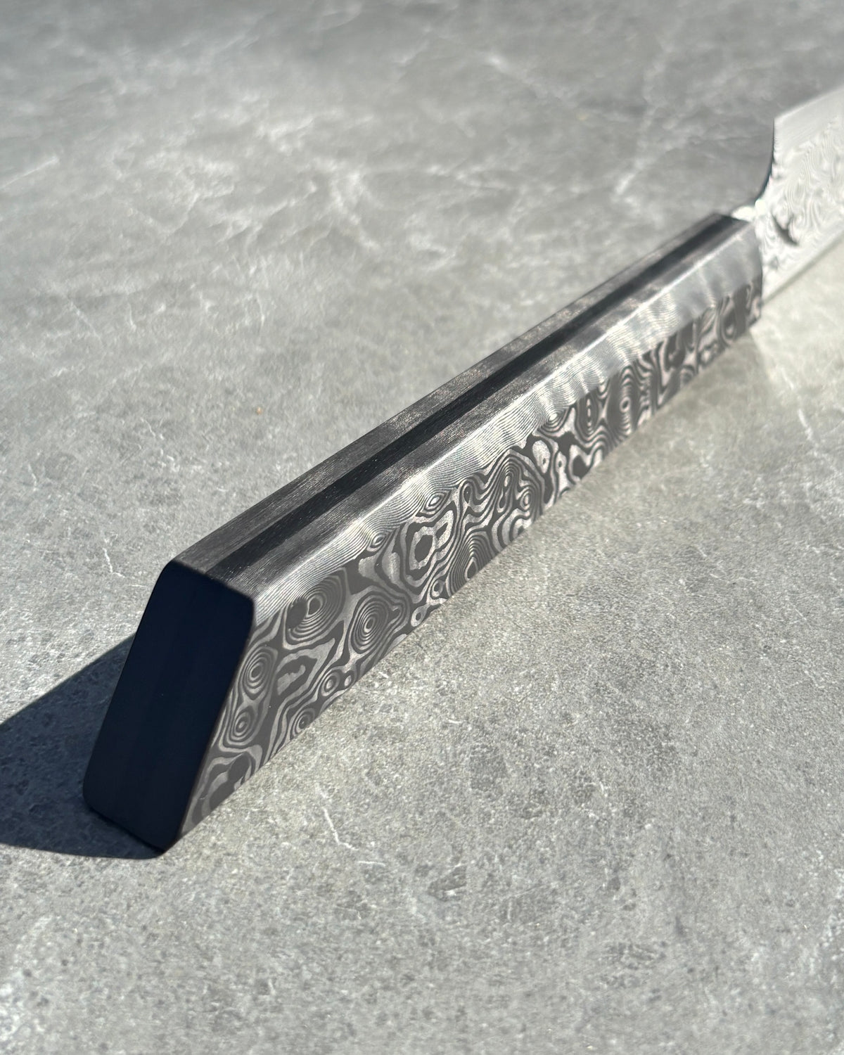 125 x 35mm Petty Damasteel Vinland & Fatcarbon Black Dunes