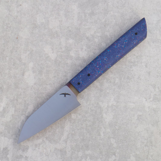 3.5" Paring AEB-L Crazy Micarta Purple & Blue