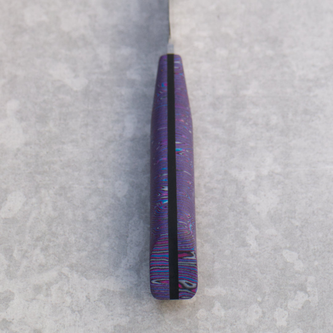 3.5" Paring AEB-L Crazy Micarta Purple & Pink