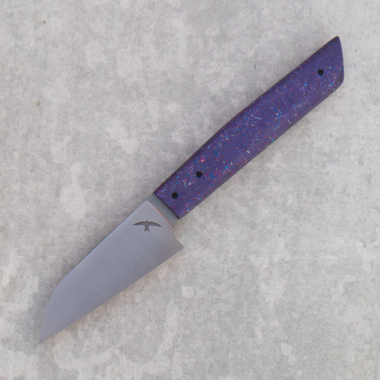 3.5" Paring AEB-L Crazy Micarta Purple & Pink