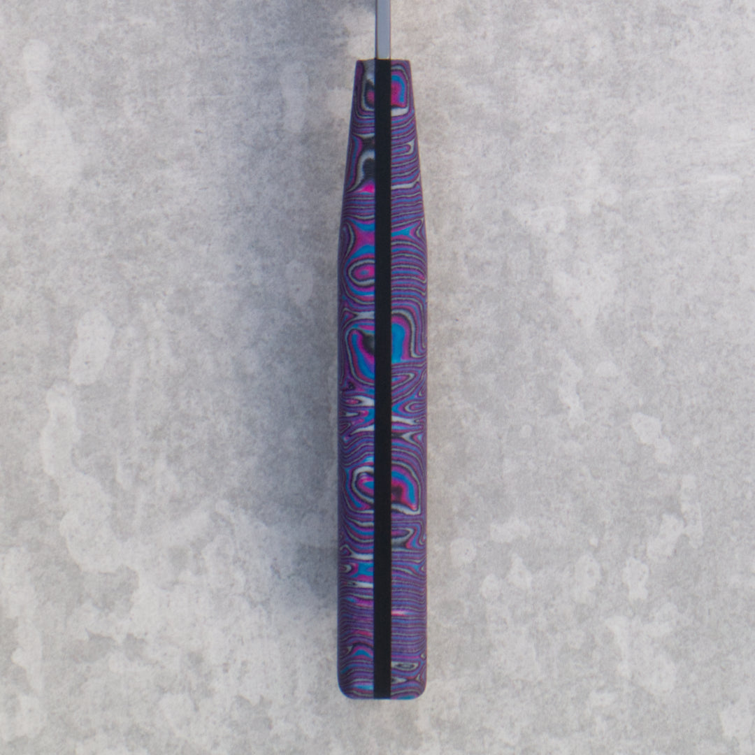 3.5" Paring AEB-L Crazy Micarta Purple & Pink