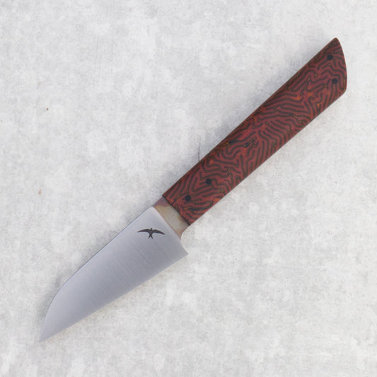 3.5" Paring AEB-L Crazy Micarta Red & Black