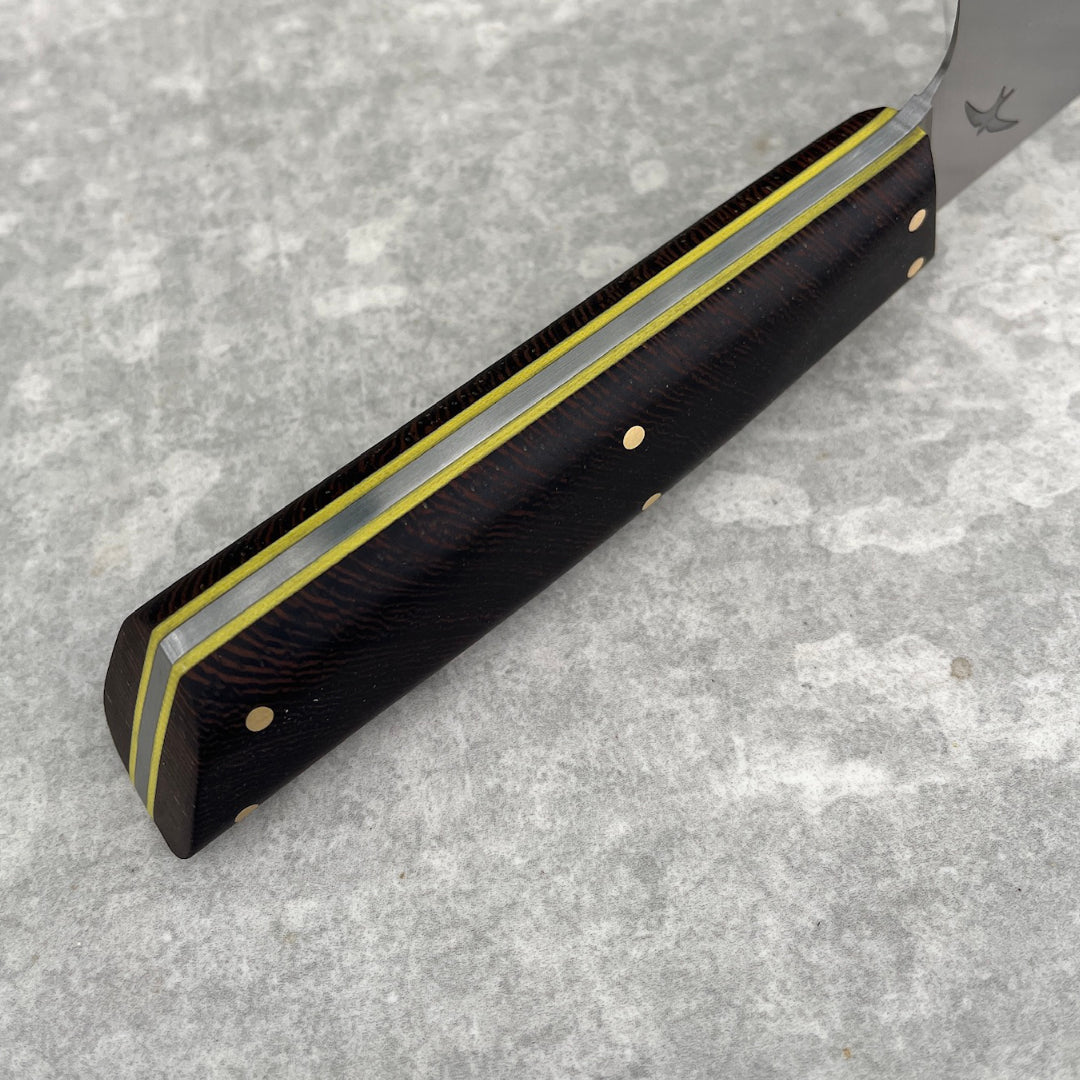 4.5" Petty AEB-L Crosscut Wenge & Yellow G10