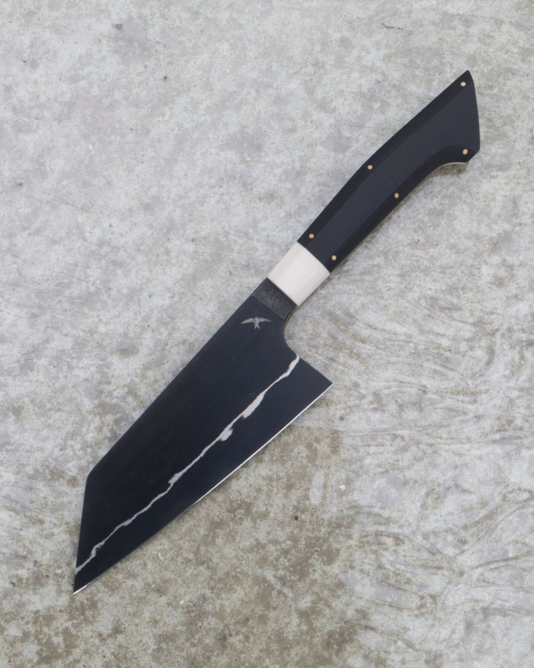 6.5" / 165mm Bunka Dark Mai 80CRV2 Ebony & Elforyn Supertusk