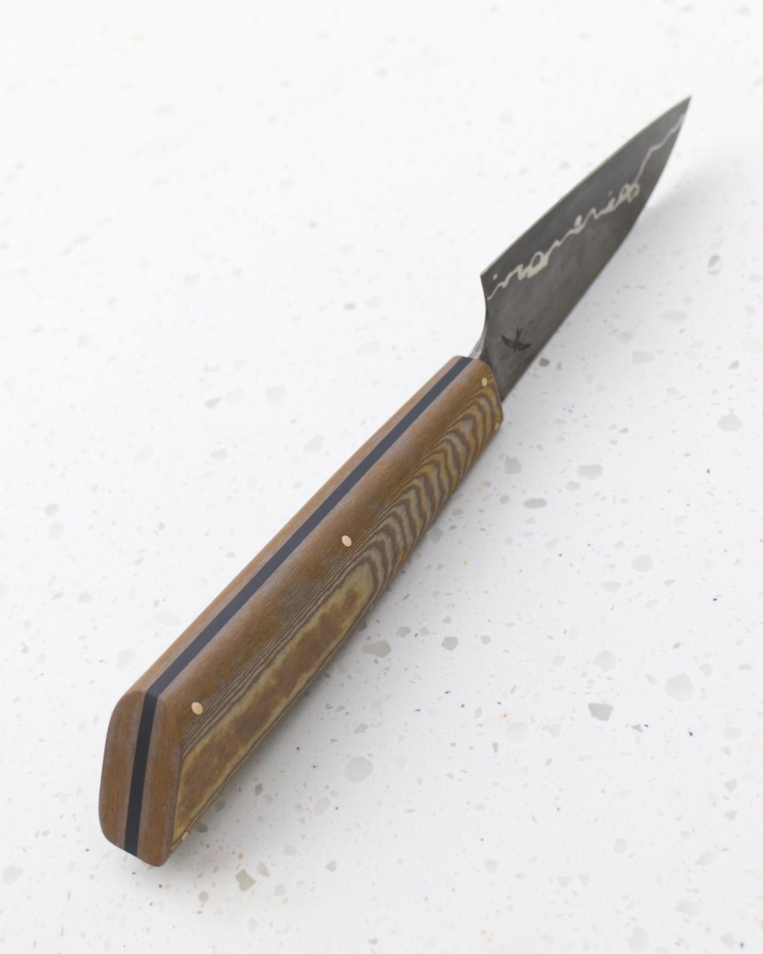 4.25" / 107mm Petty Wrought Iron San Mai 80CRV2 & Richlite Eldorado