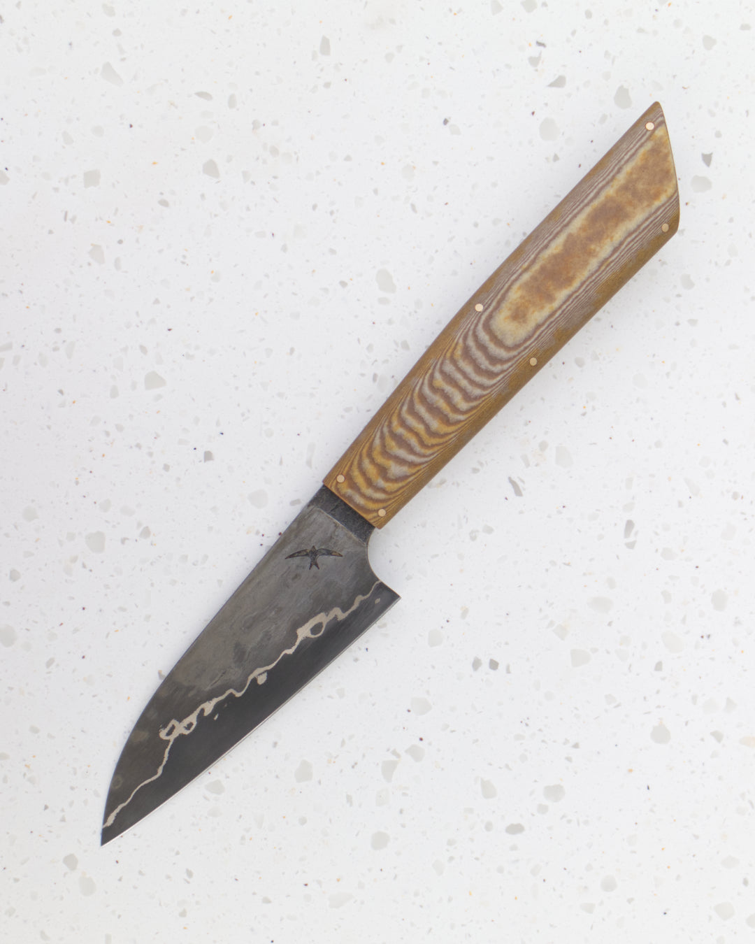 4.25" / 107mm Petty Wrought Iron San Mai 80CRV2 & Richlite Eldorado