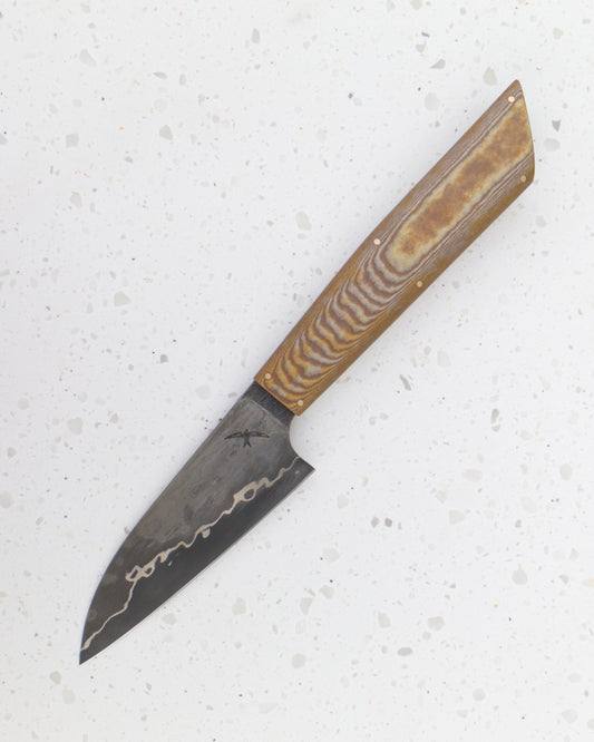 4.25" / 107mm Petty Wrought Iron San Mai 80CRV2 & Richlite Eldorado