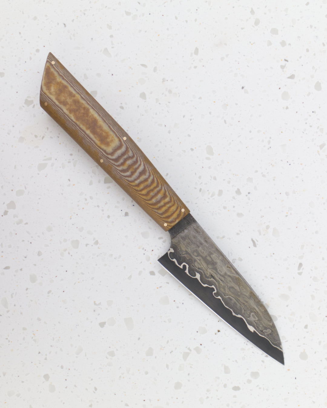 4.25" / 107mm Petty Wrought Iron San Mai 80CRV2 & Richlite Eldorado