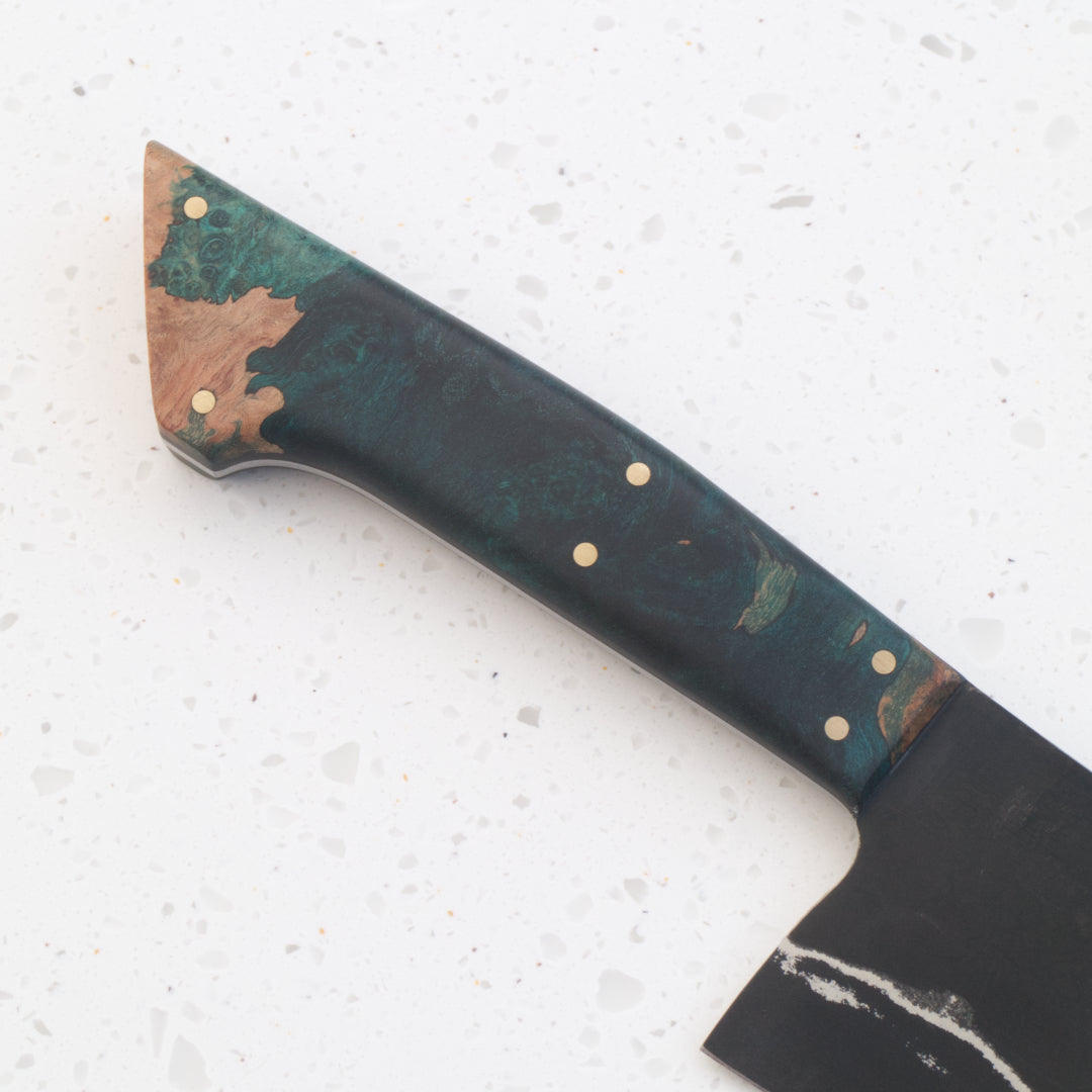 7" Bunka 80CRV2 Dark-mai Burl Teal