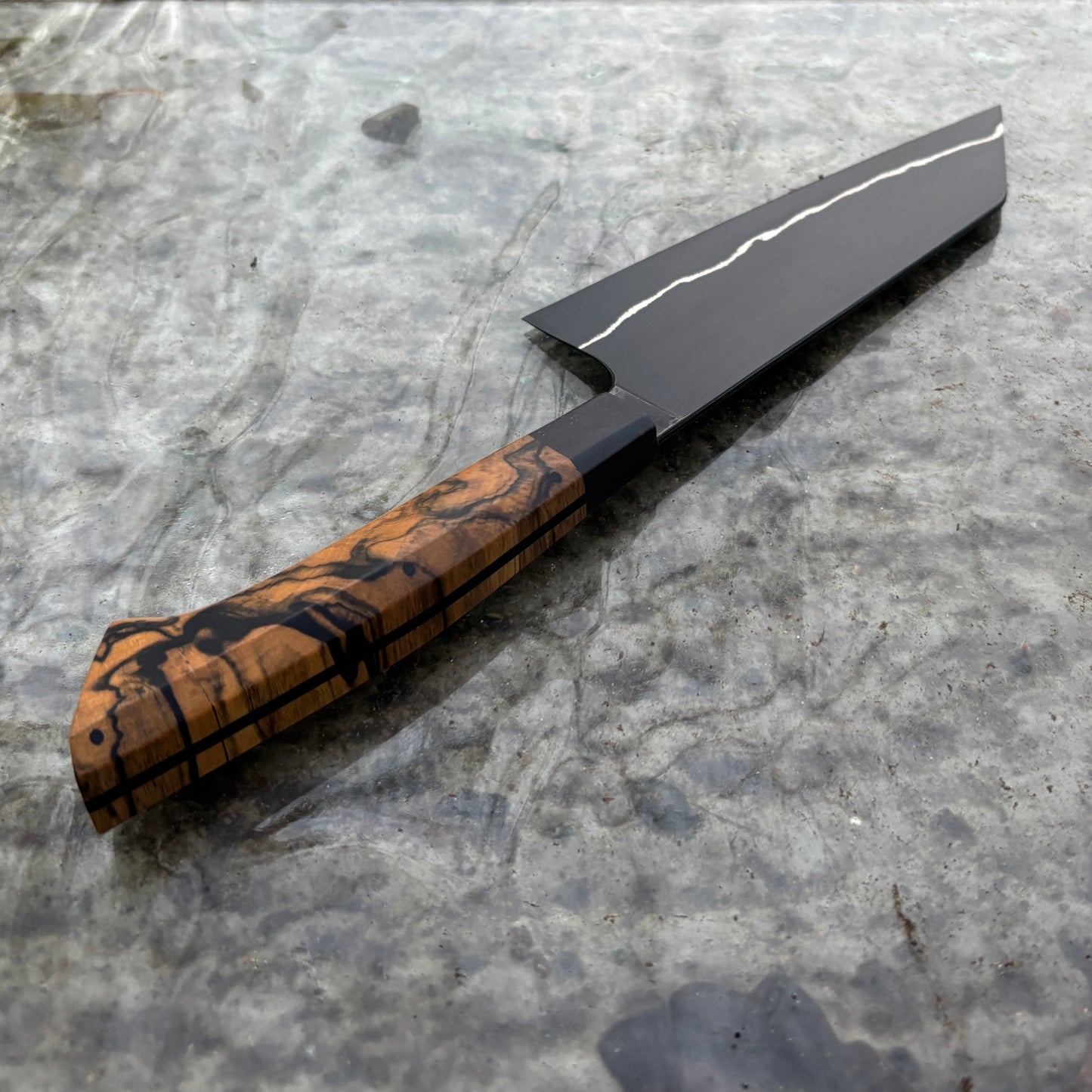 7" / 175mm Bunka Dark Mai 80CRV2 Moon Ebony & Buffalo Horn