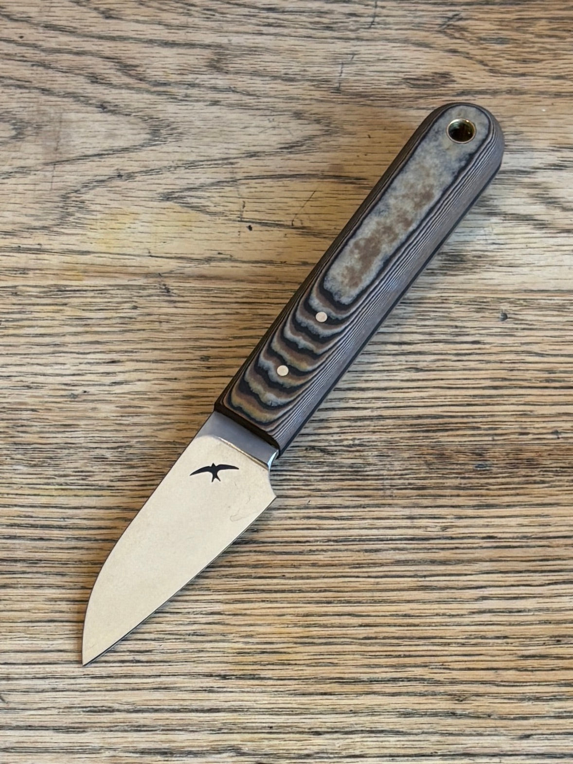 2.5" Paring/EDC RWL34 Mirror Stonewash Finish - Richlite Luna