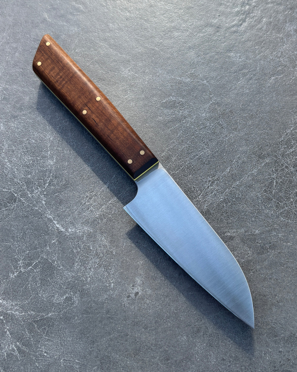 110 x 35mm Petty AEB-L Roasted Curly Maple & Yellow G10