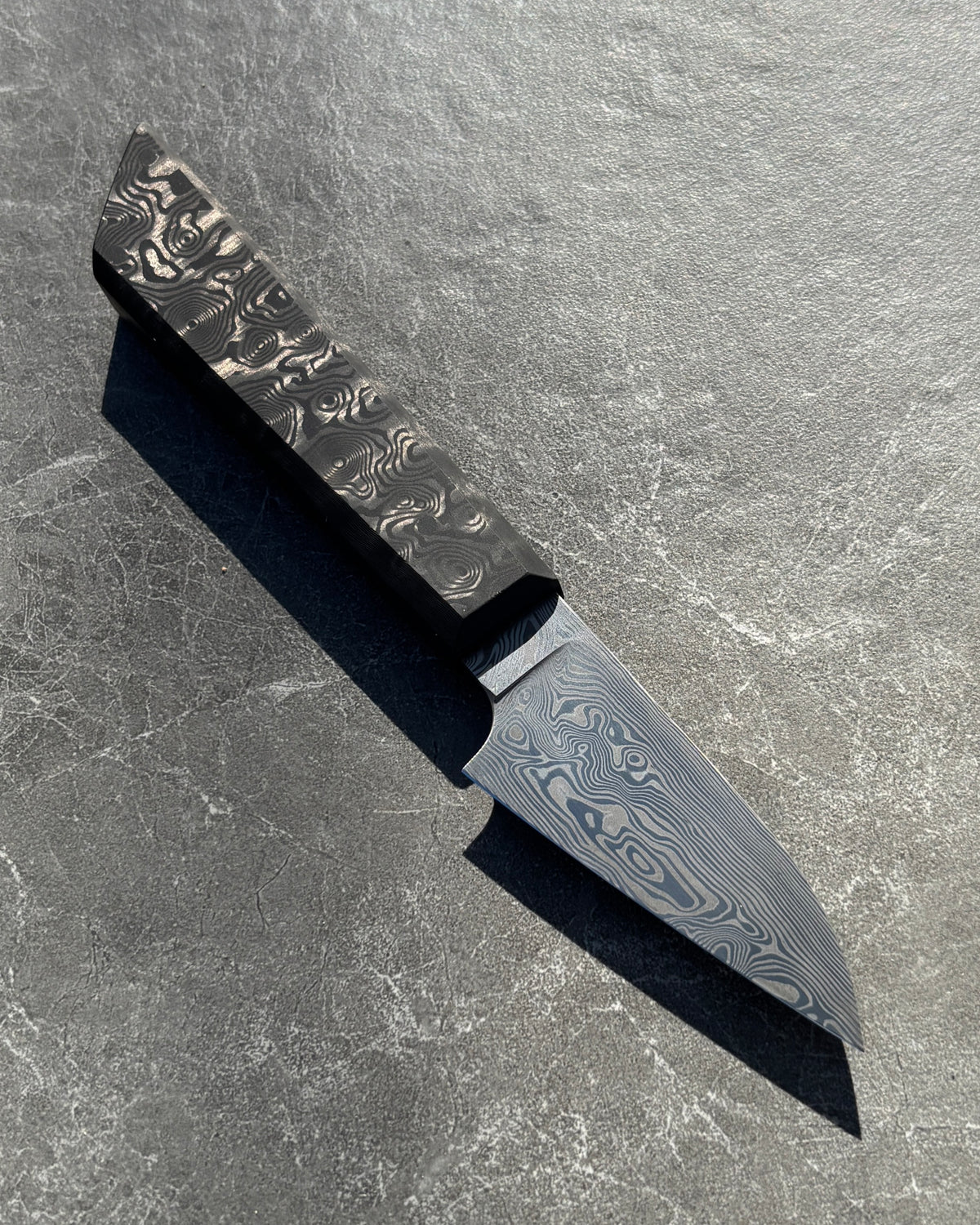 75 x 32mm Paring Damasteel Vinland & Fatcarbon Black Dunes