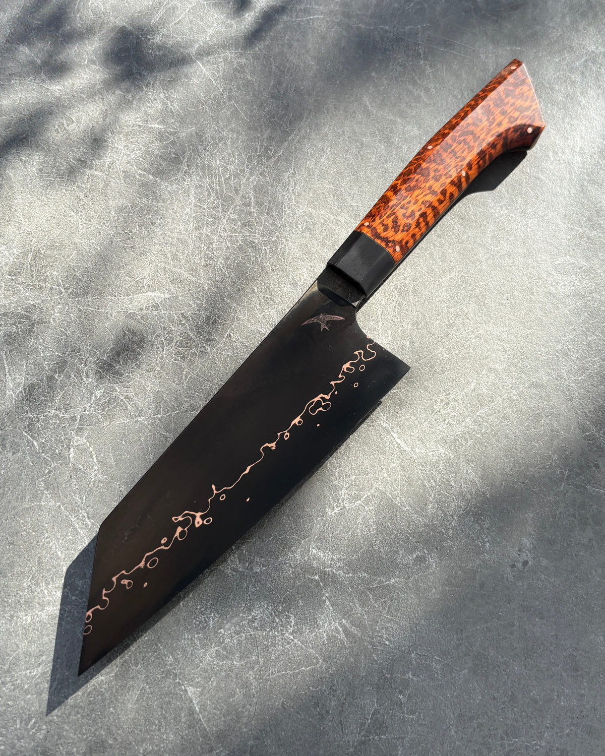 175 x 55mm Bunka Dark Cu Mai 80CRV2 Snakewood & Buffalo Horn