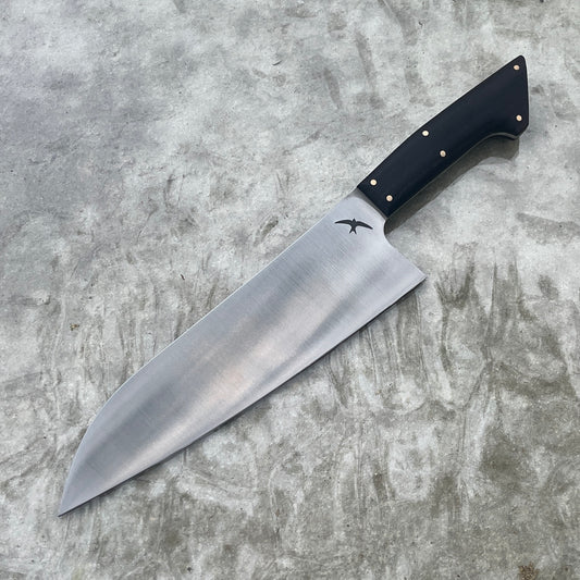 8" / 205mm Gyuto AEB-L Roasted Curly Ash