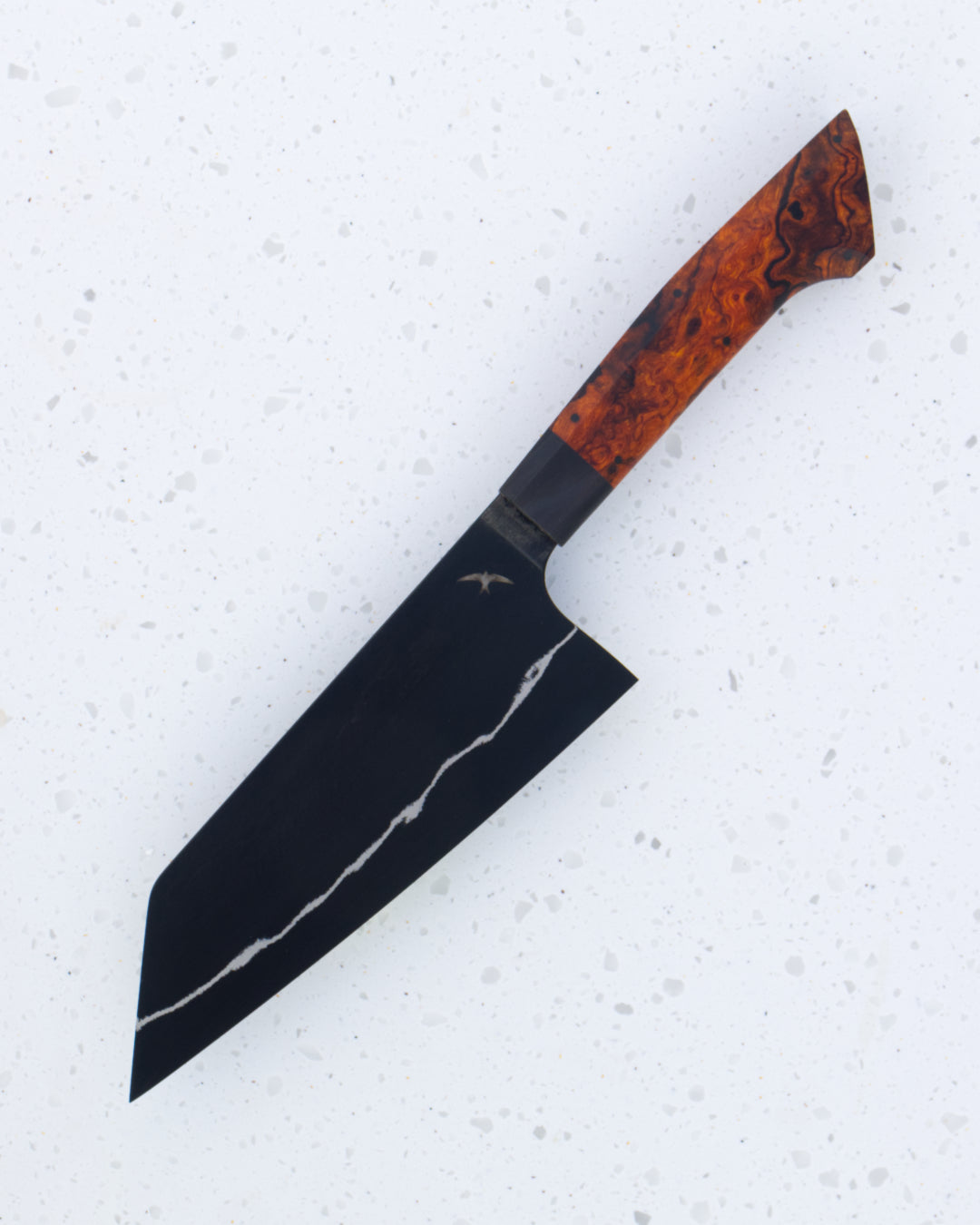7" / 175mm Bunka Dark Mai 80CRV2 Desert Ironwood Burl & Buffalo Horn
