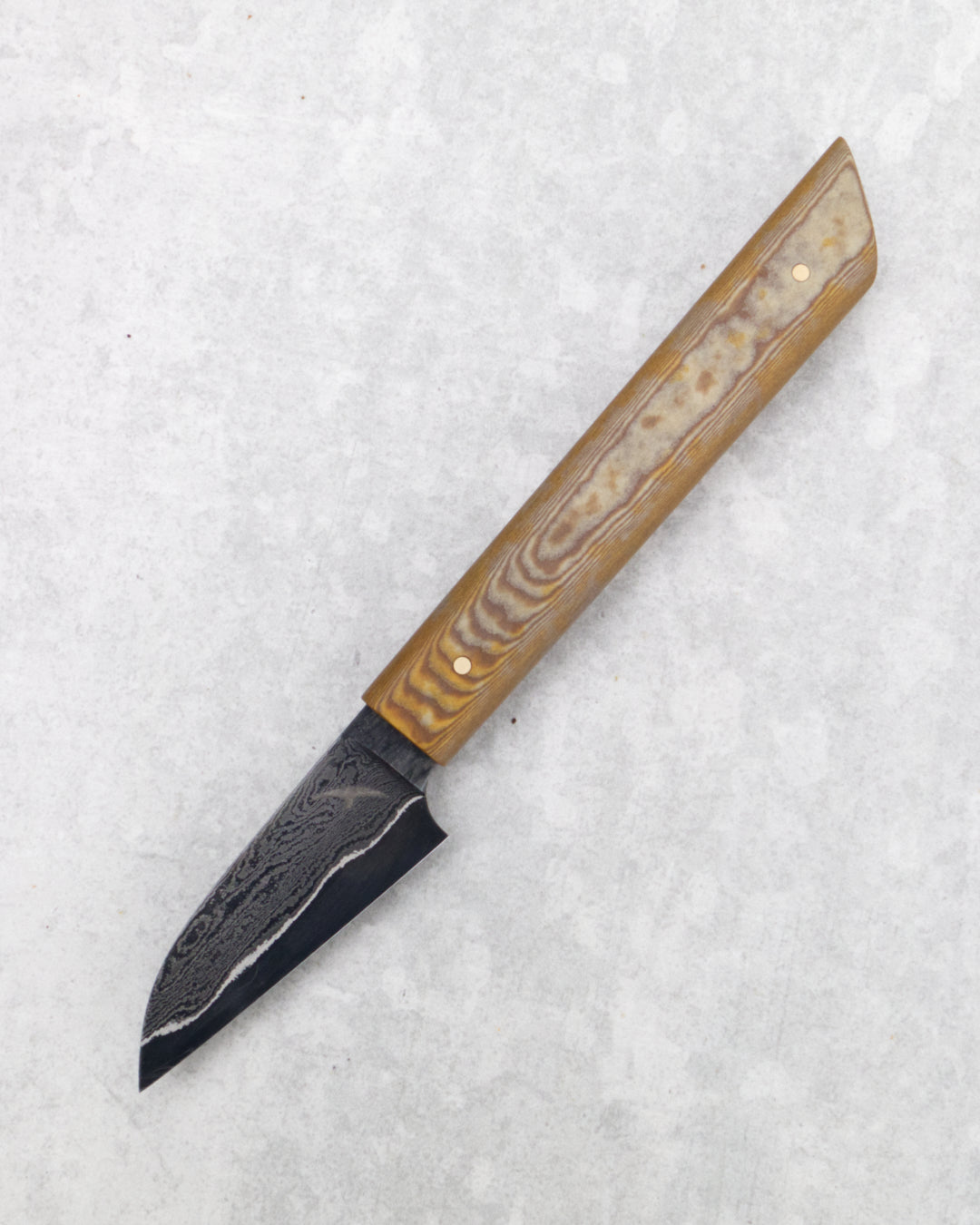 70mm / 3" Paring Damascus San Mai 80CRV2 Richlite Eldorado
