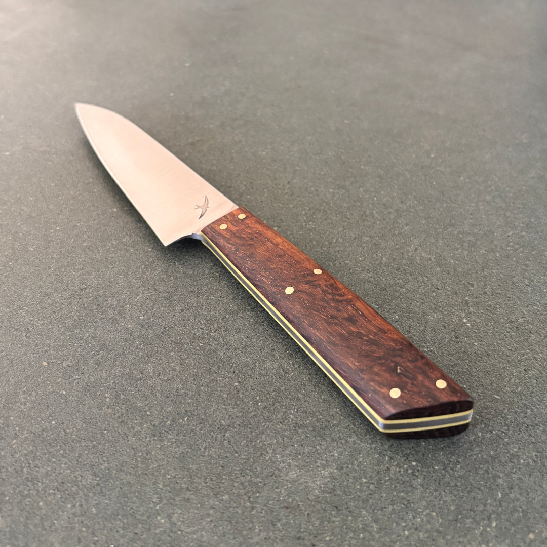 5" / 125mm Petty AEB-L 500yr old Oak & Yellow G10