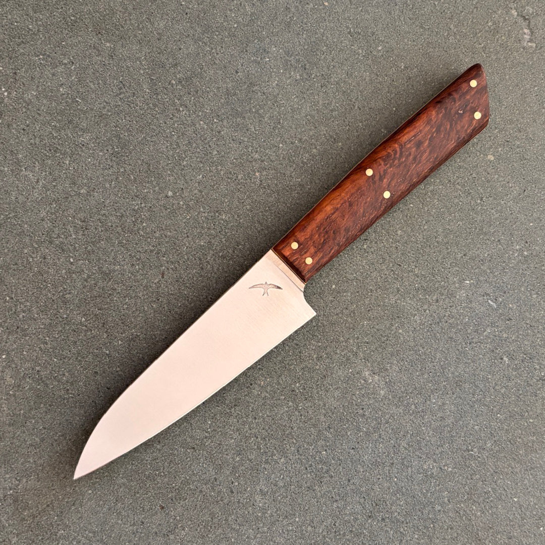 5" / 125mm Petty AEB-L 500yr old Oak & Yellow G10