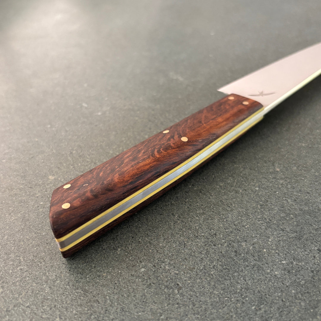 5" / 125mm Petty AEB-L 500yr old Oak & Yellow G10