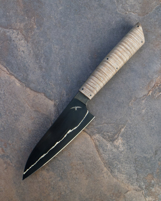 5" / 125mm Petty Dark Mai 80CRV2 & Curly Sycamore