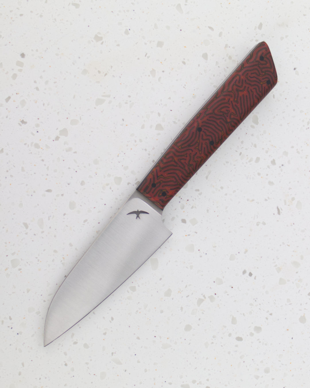 4.5" / 115mm Petty AEB-L Crazy Micarta Red & Black