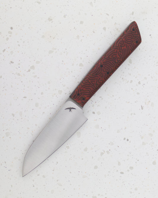 4.5" / 115mm Petty AEB-L Crazy Micarta Red & Black