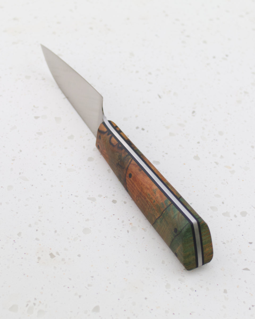 4.5" / 115mm Petty AEB-L Spalted Beech Red & Blue