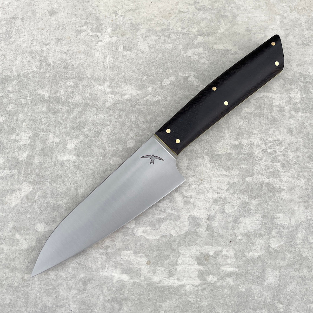 4.5" Petty AEB-L Crosscut Wenge & Yellow G10