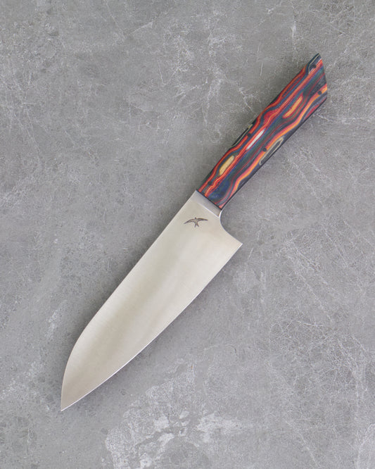 7" / 170mm Santoku AEB-L Crazy Micarta Mystic Timber