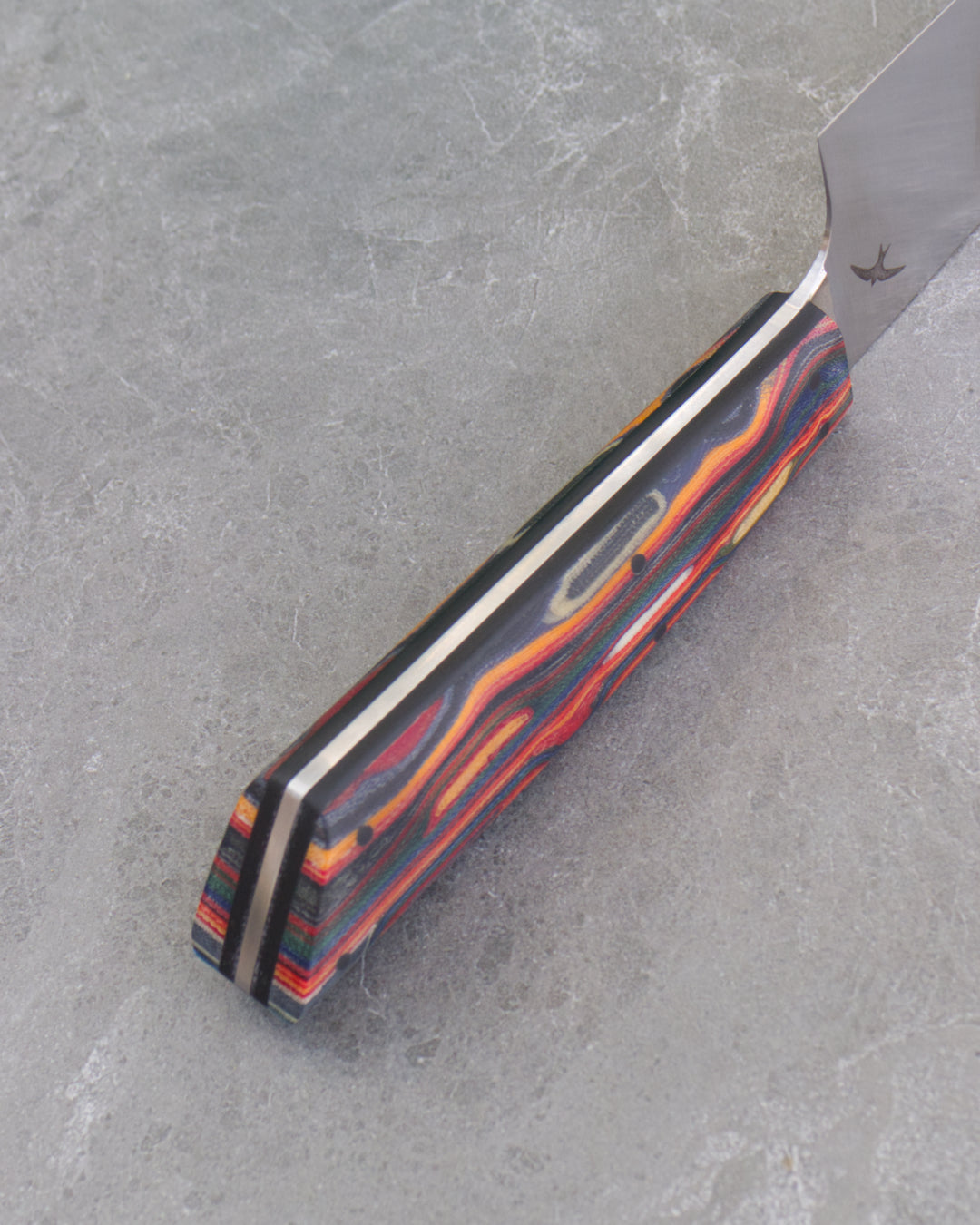 7" / 170mm Santoku AEB-L Crazy Micarta Mystic Timber